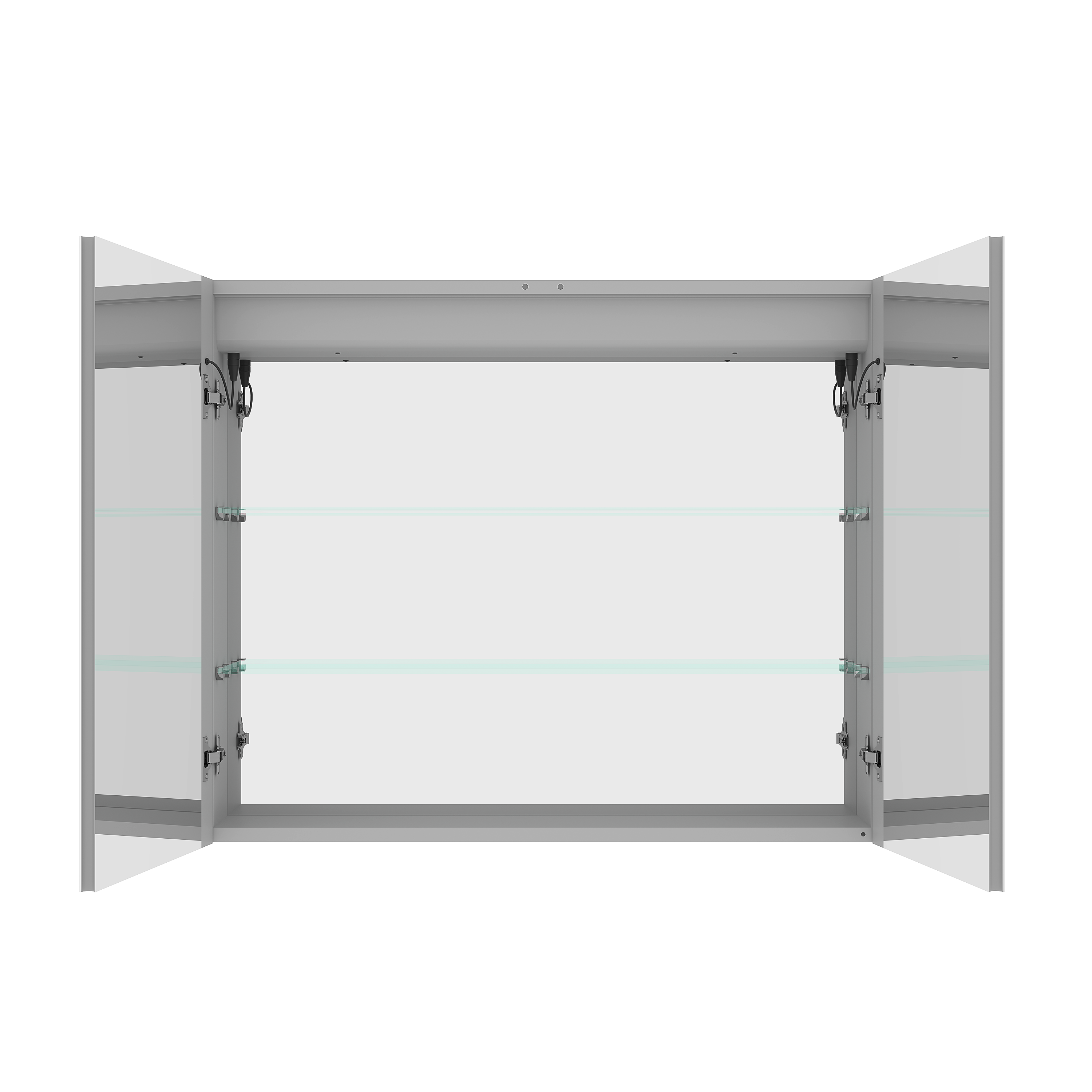 36 x 30 inch Medicine Cabinet with LED Vanity Mirror Anti-Fog Recessed or Surface Mount Waterproof DimmableAluminum 3000K~6000K Lighted Double Door Bathroom Cabinet with Touch Switch