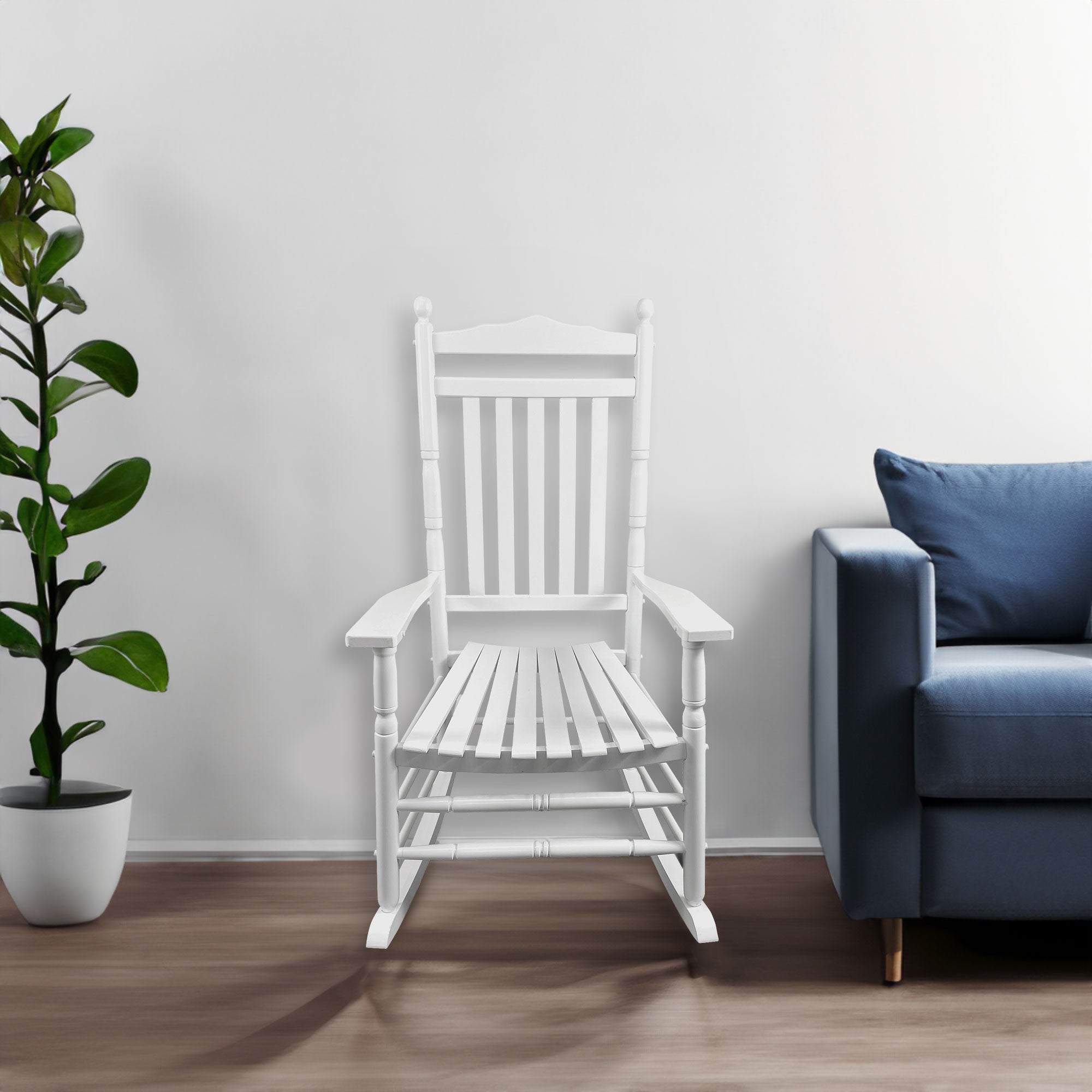 BALCONY PORCH ADULT ROCKING CHAIR - WHITE