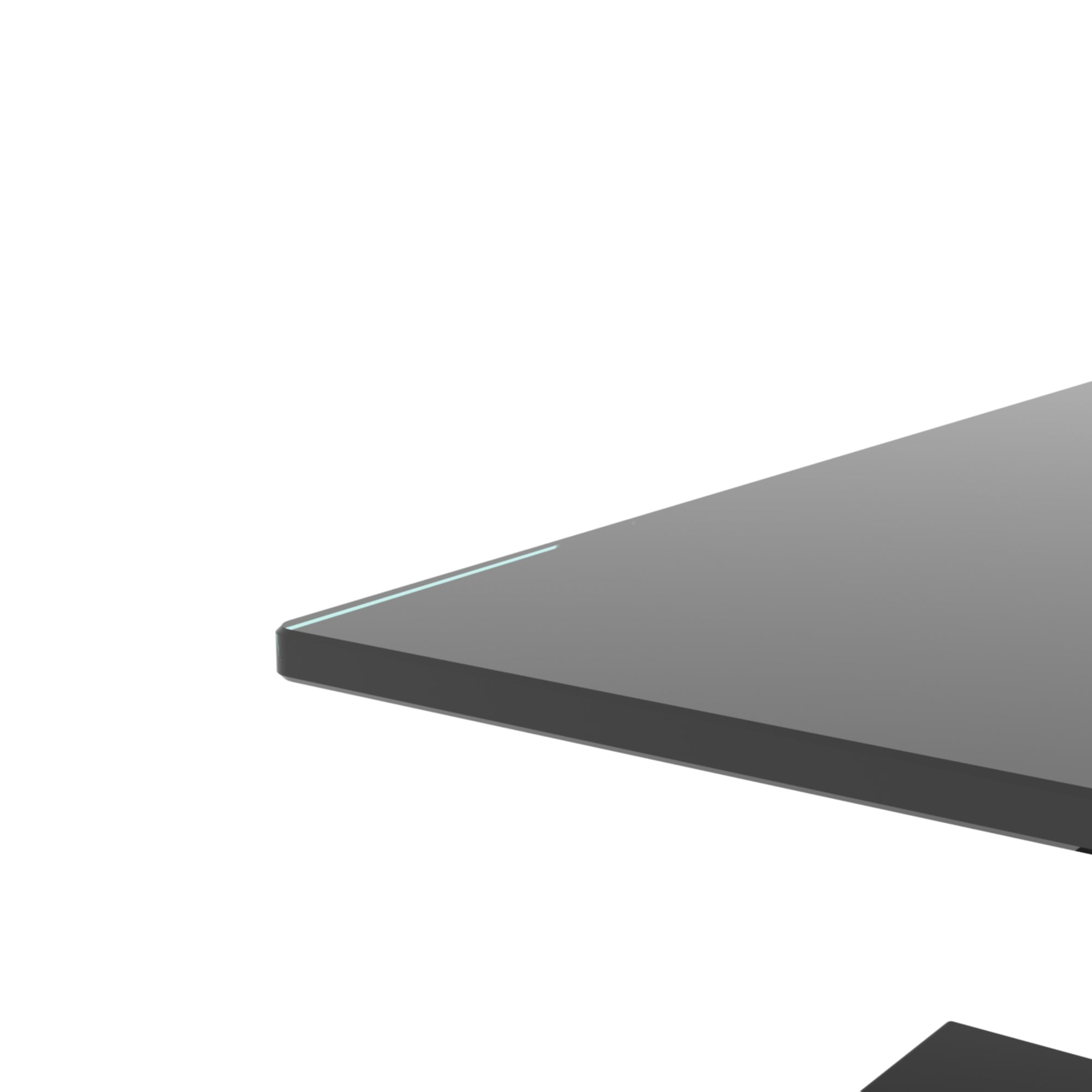 Rectangle Black Glass Coffee Table Clear Coffee Table Modern Side Center Tables for Living Room Living Room Furniture