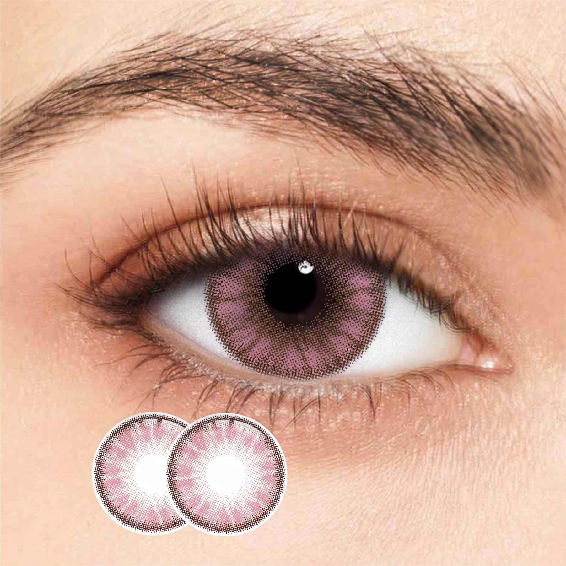 1Pair FDA Certificate Eyes Beautiful Pupil Colorful Girl Cosplay Contact Lenses Purely violet
