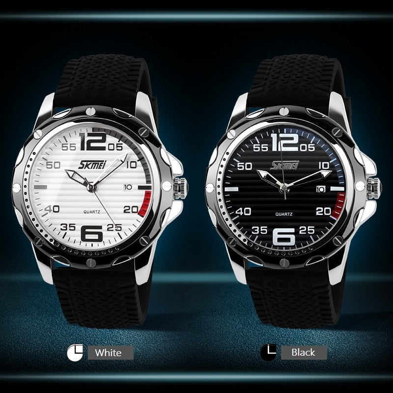 SKMEI 0992 Famous Brand Sport Jelly Quartz Men Casual Watch Calendar Date Work For Luxury Brand Men Dress Wristwatch 30M Waterproof