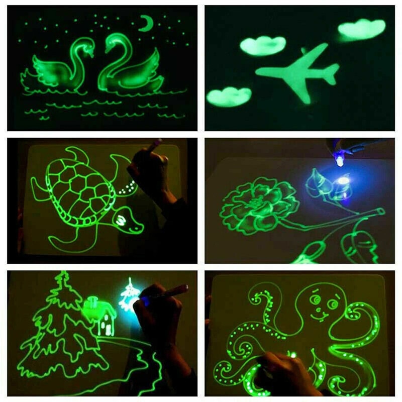 Draw With Light Fun Glowing Paint Glow Light Tablet Draw With Light Fun And Developing Toy