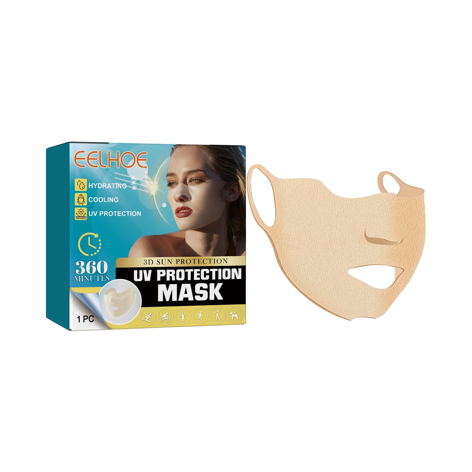 Uv Protective Mask Protective Mask For Summer Outdoor Repair Facial Skin Hydrating Protection