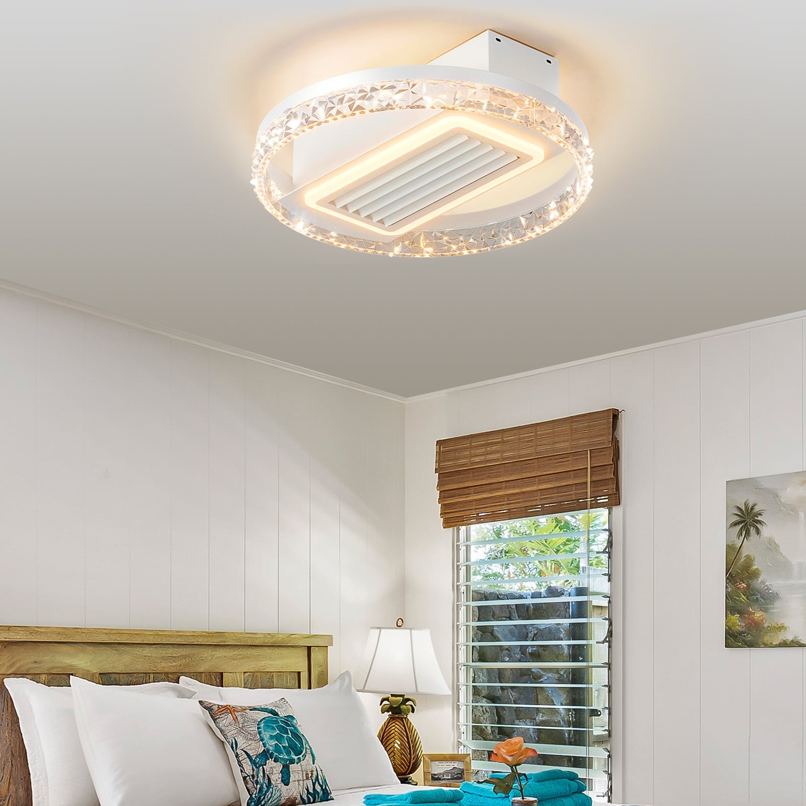 Bladeless LED Fan Lamp