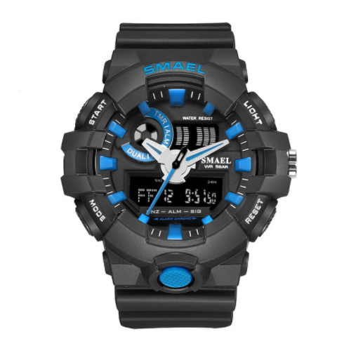 SMAEL 1642-2 Brand Luxury Cowboy Sport Watch New Men Military Watches Analog Army Digital Writwatch 8001 Waterproof Clock Men&