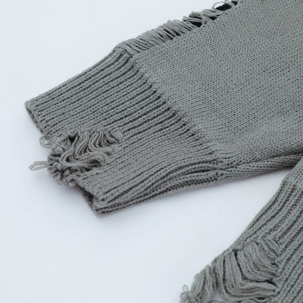 Trendy Lazy Crochet Hole Sweater Men&