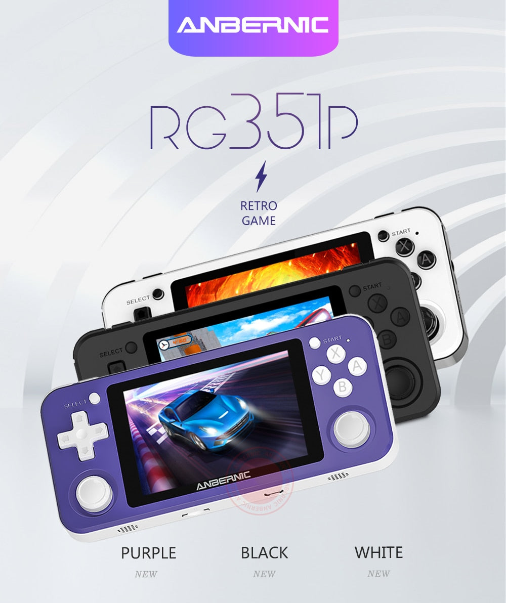 RG351P ANBERNIC Retro Game PS1 RK3326 64G Open Source System 3.5 inch IPS Screen Portable Handheld Game Console RG351gift 2400