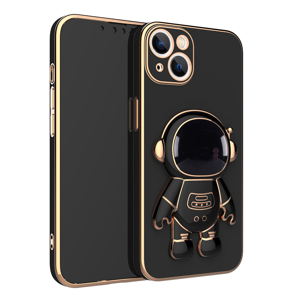 6D Astronaut Bracket Apple 13ProMax Mobile Phone Case Comes With Lens Film Suitable For iPhone12 Protective Soft Case