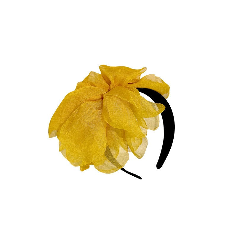 Handmade European and American headbands with versatile fabric flower hair accessories