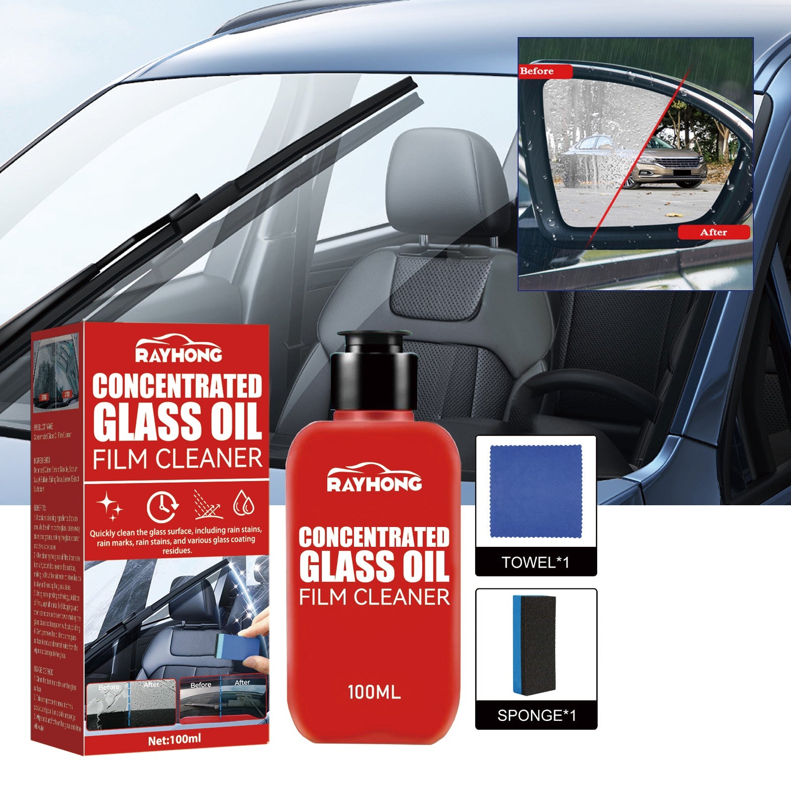 Concentrated Glass Oil Film Cleaner