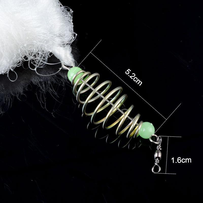 LEO Night Luminous Beads Copper Spring Shoal Fishing Net with Ball Freshwater