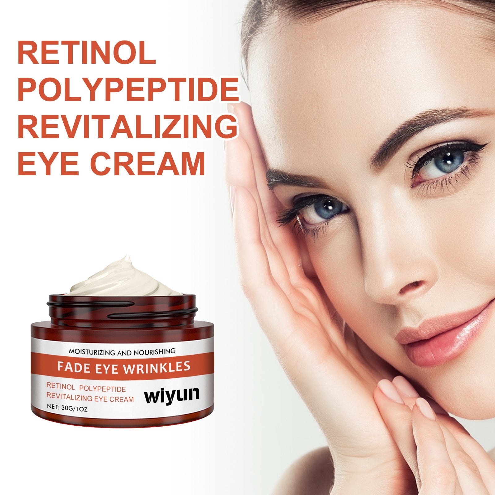 Retinol Polypeptide Revitalizing Eye Cream, Firming Skin Around Eyes Lighten Dark Circles Crow&