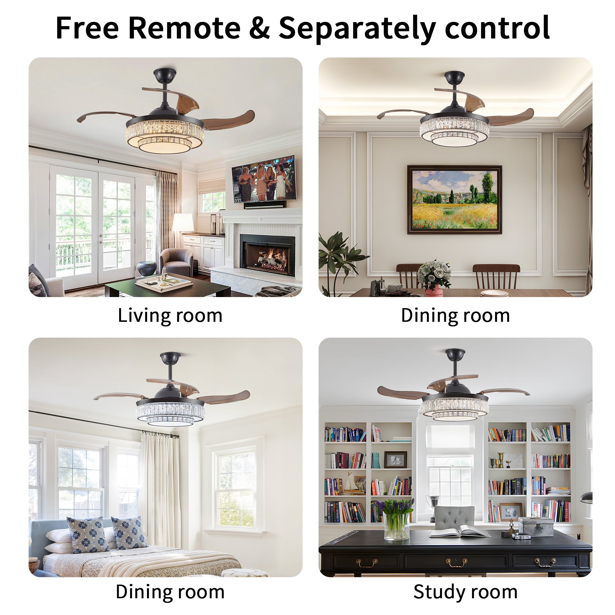 LED Retractable Ceiling Fan