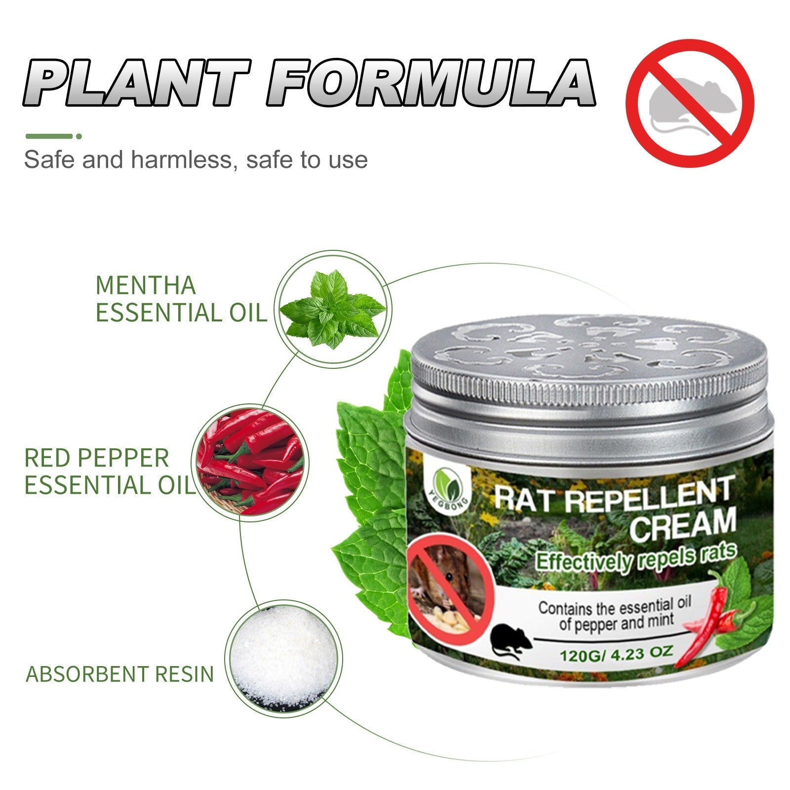 120g home plant natural peppermint oil rats and mice mouse repellent to avoid rodent
