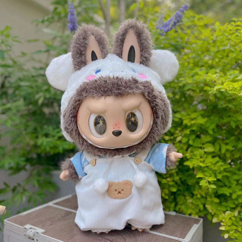 Clothing with 58cm LABUBU Design ZIMOMO Doll Clothes Rubber LABUBU Plush Toy Clothing Cute