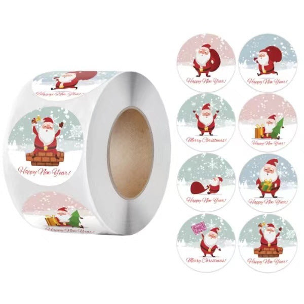 Christmas gift stickers decorative sealing sticker Merry Christmas Reward Self-adhesive labels Children&