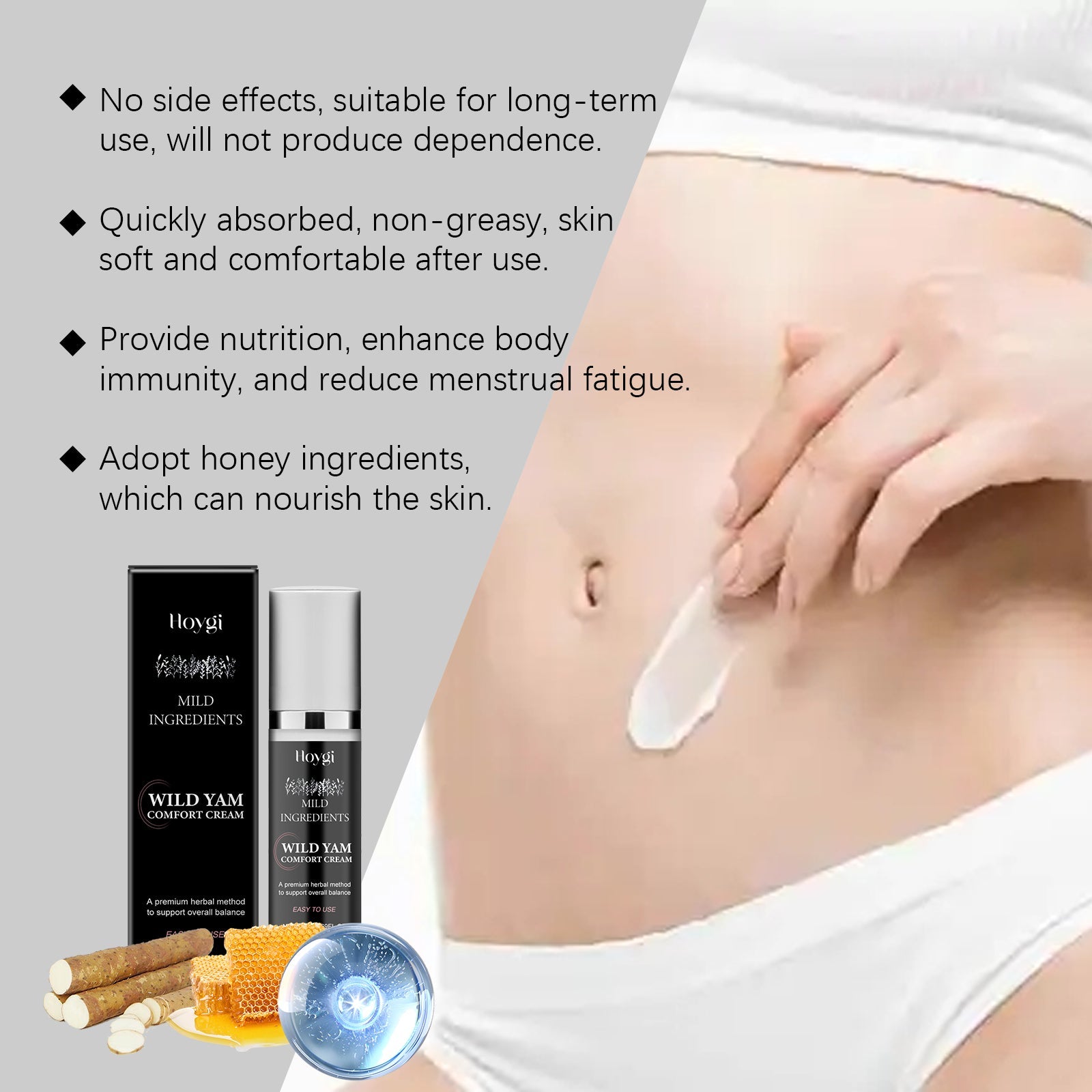 Wild Yam Body Care Cream Gently Moisturizes Women&
