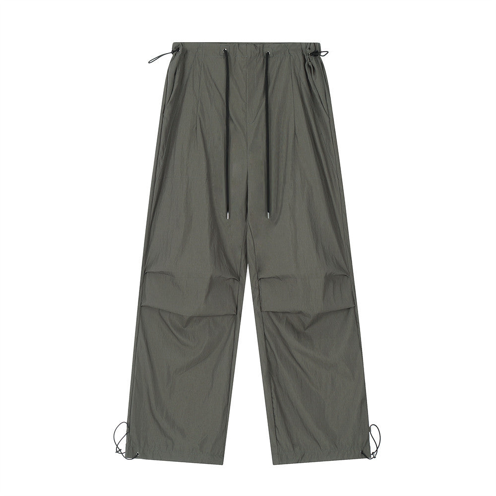 Wrinkled Casual Straight Cargo Pants Men&