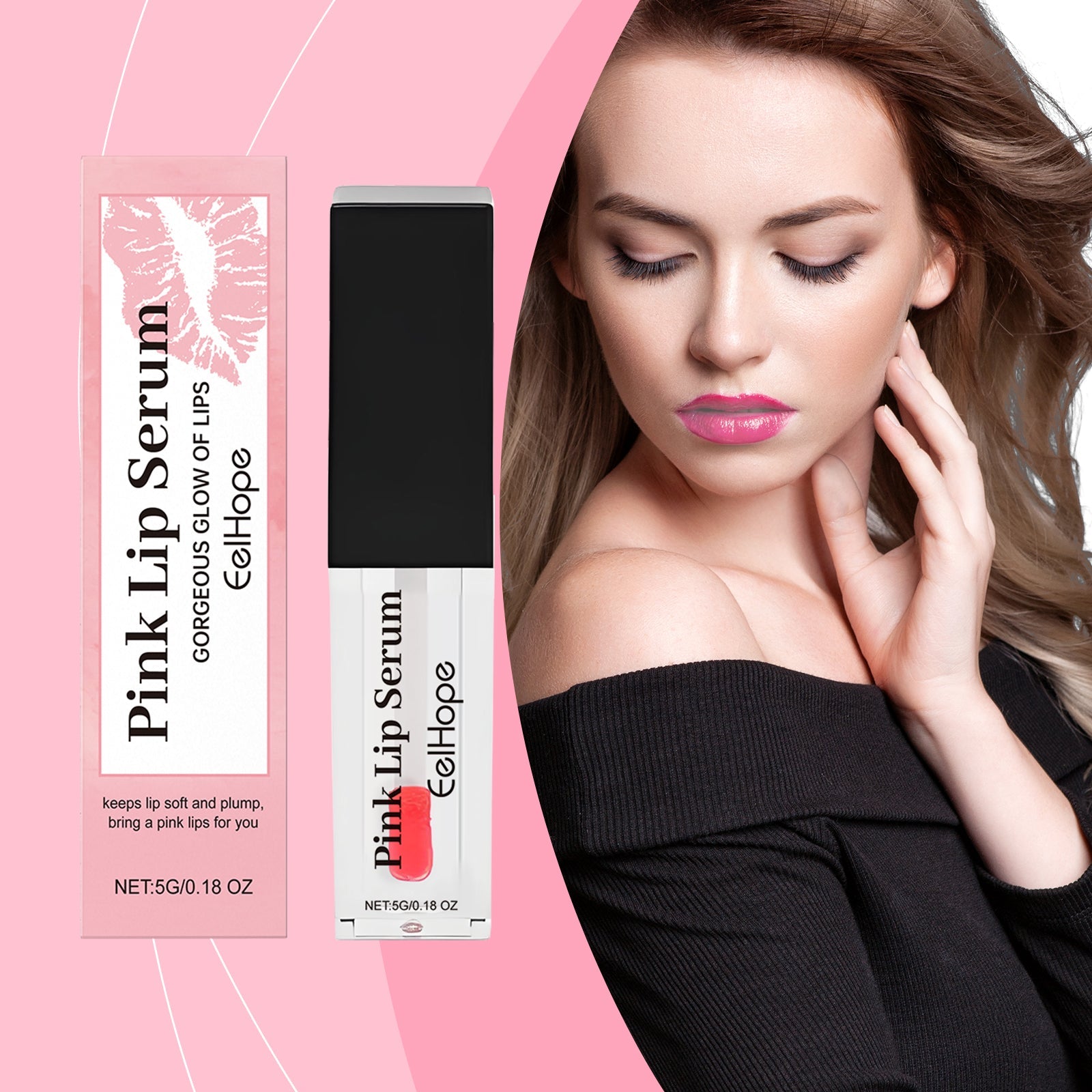 Pink Lip Oil Care Lip Skin Color Brightening Moisturizing Lip Moisturizing Lip Gloss