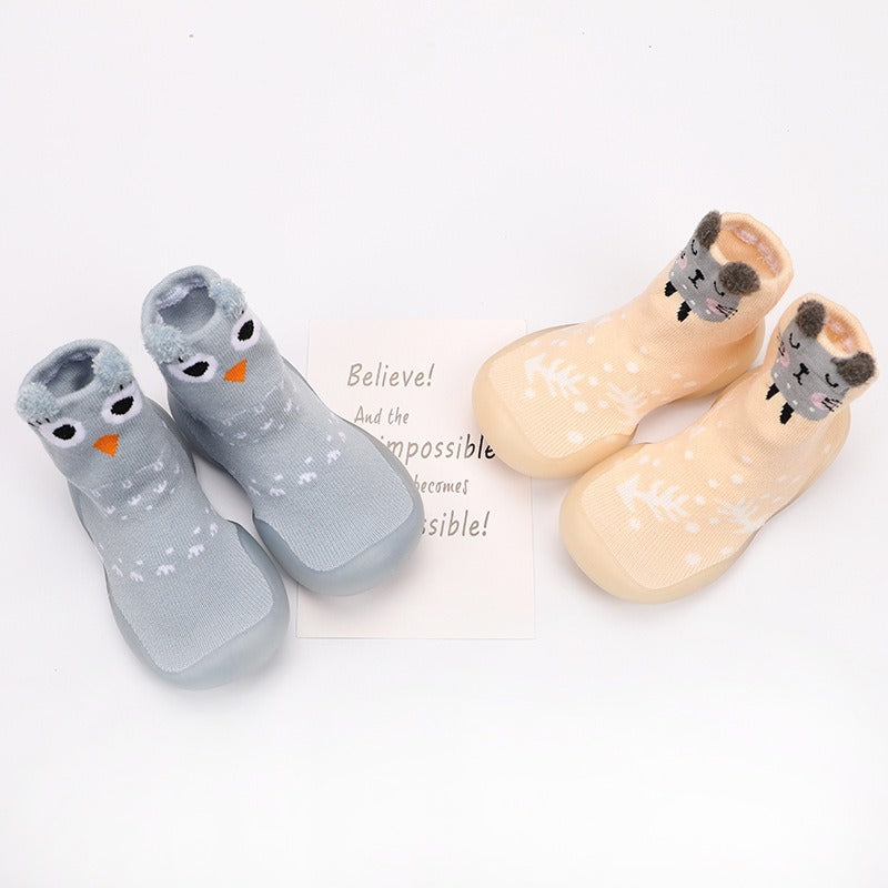 Baby cartoon walking shoes, cute multi-color children&