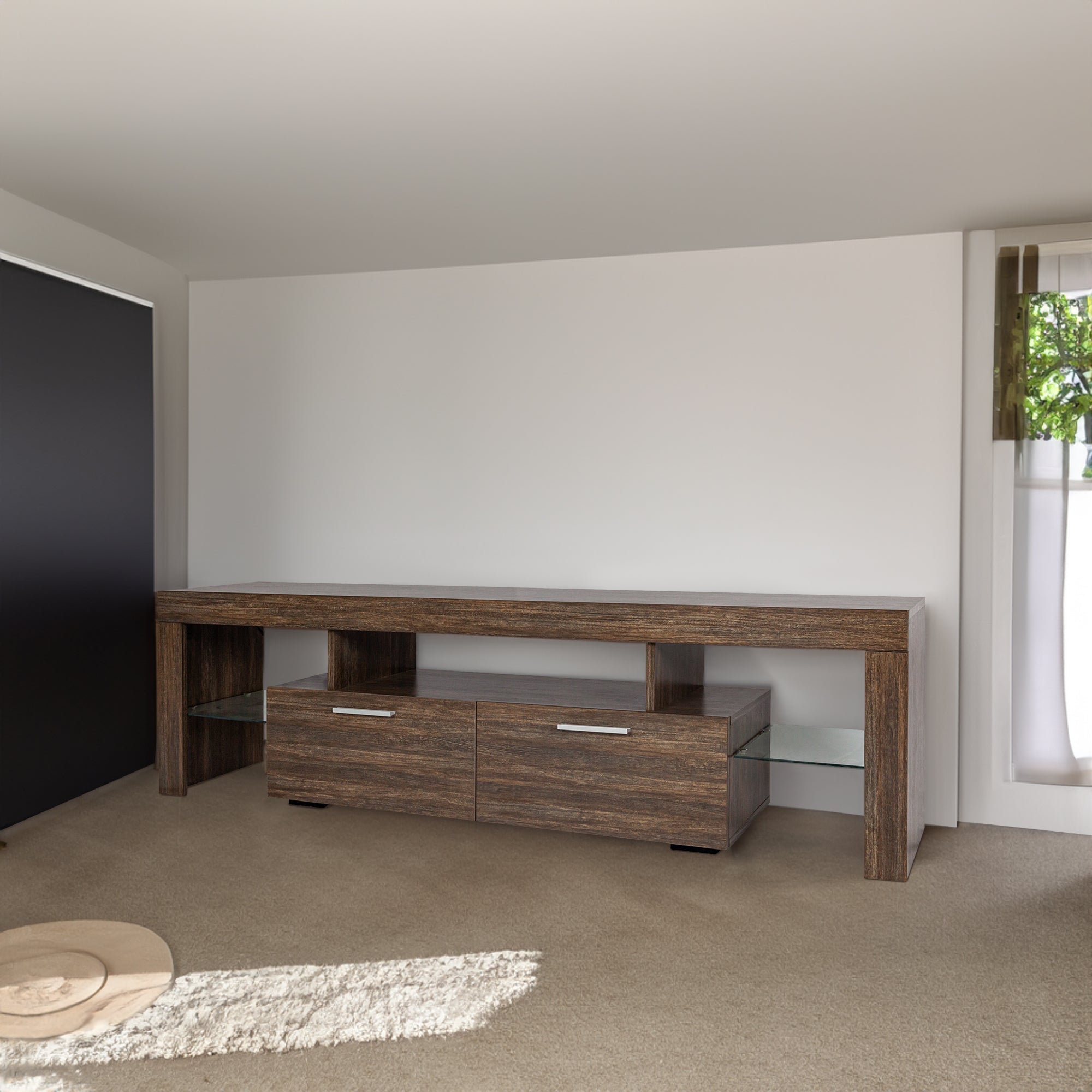 20 minutes quick assembly brown simple modern TV stand