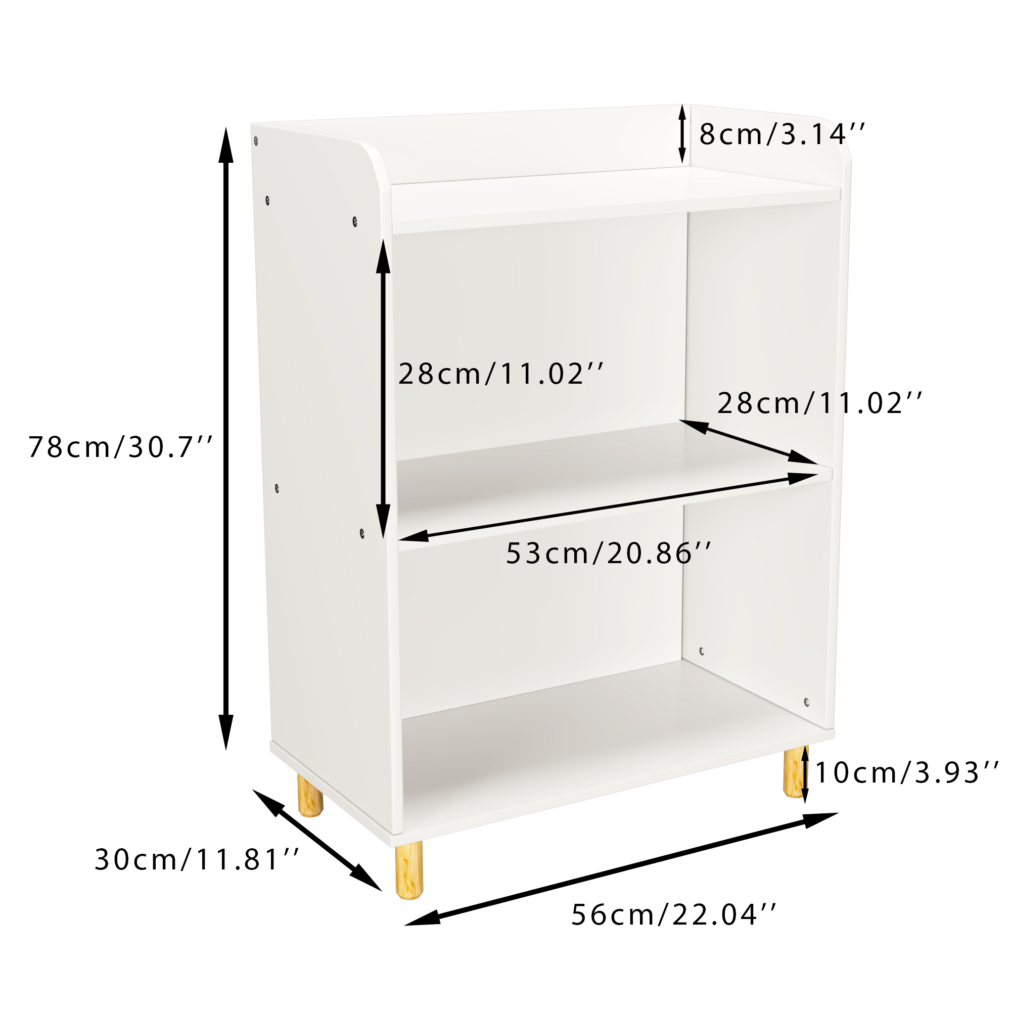 Kids 3-Tier Bookcase Children&
