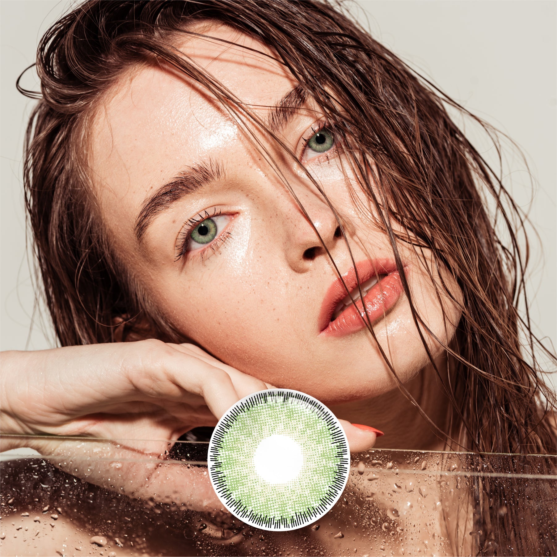 1Pair FDA Certificate Eyes Beautiful Pupil Colorful Girl Cosplay Contact Lenses CLEAN GRAY