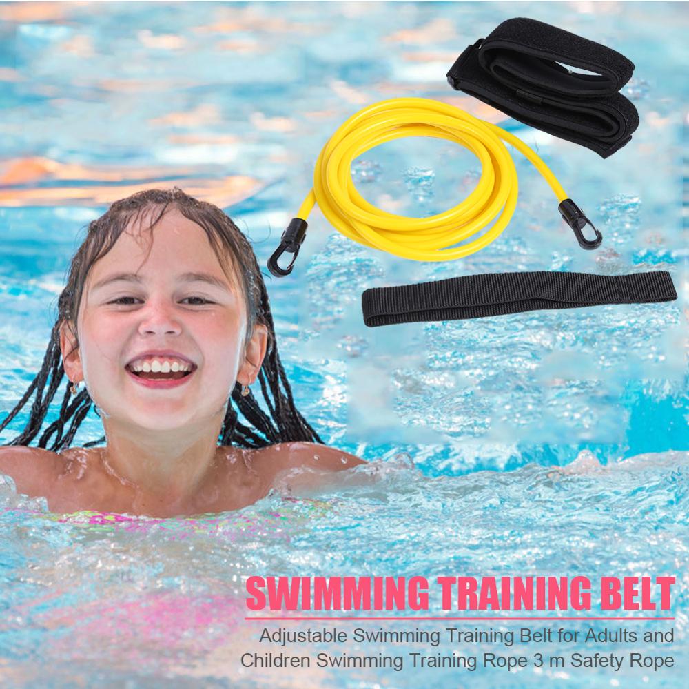Adjustable Swim Training Resistance Elastic Belt Swimming Exerciser Safety Rope Latex Tubes Various Specifications Styles