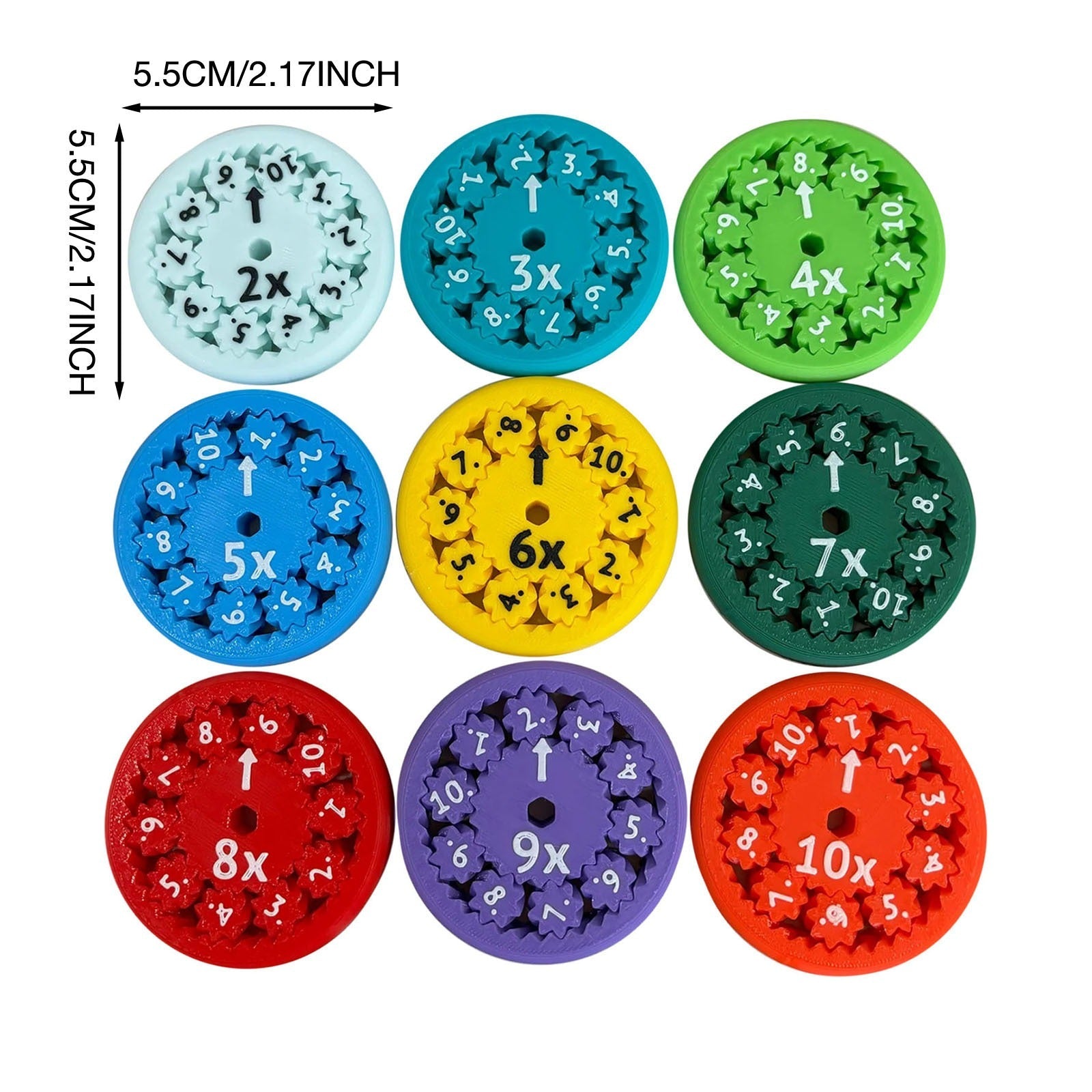 MATH FIDGET SPINNERS 9-piece math fidget spinner teaching enlightenment toy