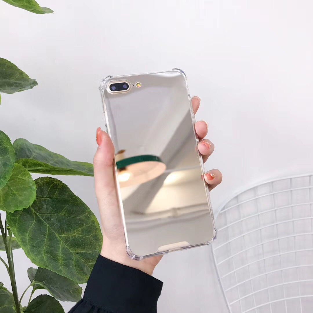 Gasbag Drop Proof Mirror Case for iphone XR XS MAX 13 14 Plus Airbag Soft TPU Phone Cover