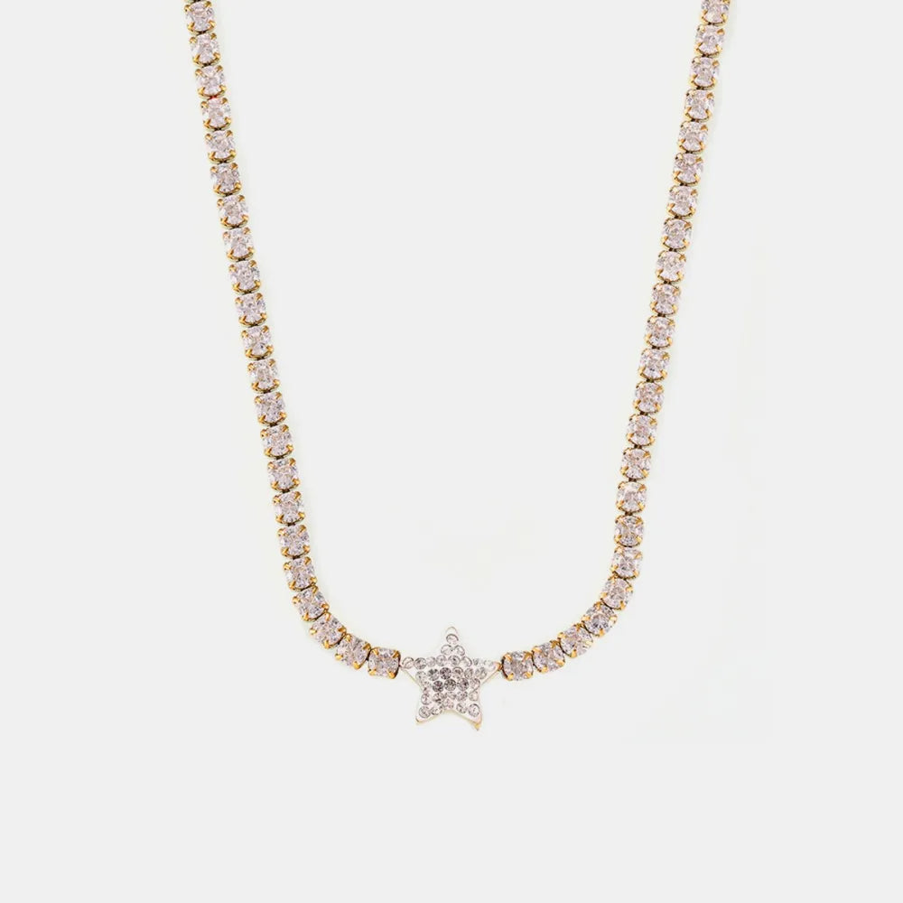 Pendant inlaid with zircon pendant necklace women&