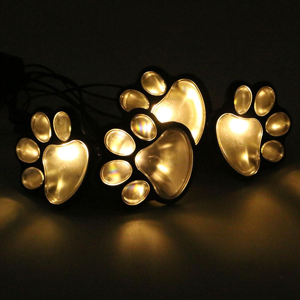 Outdoor 4 LED Solar Animal Paw Light Portable Solar Lamp Light
