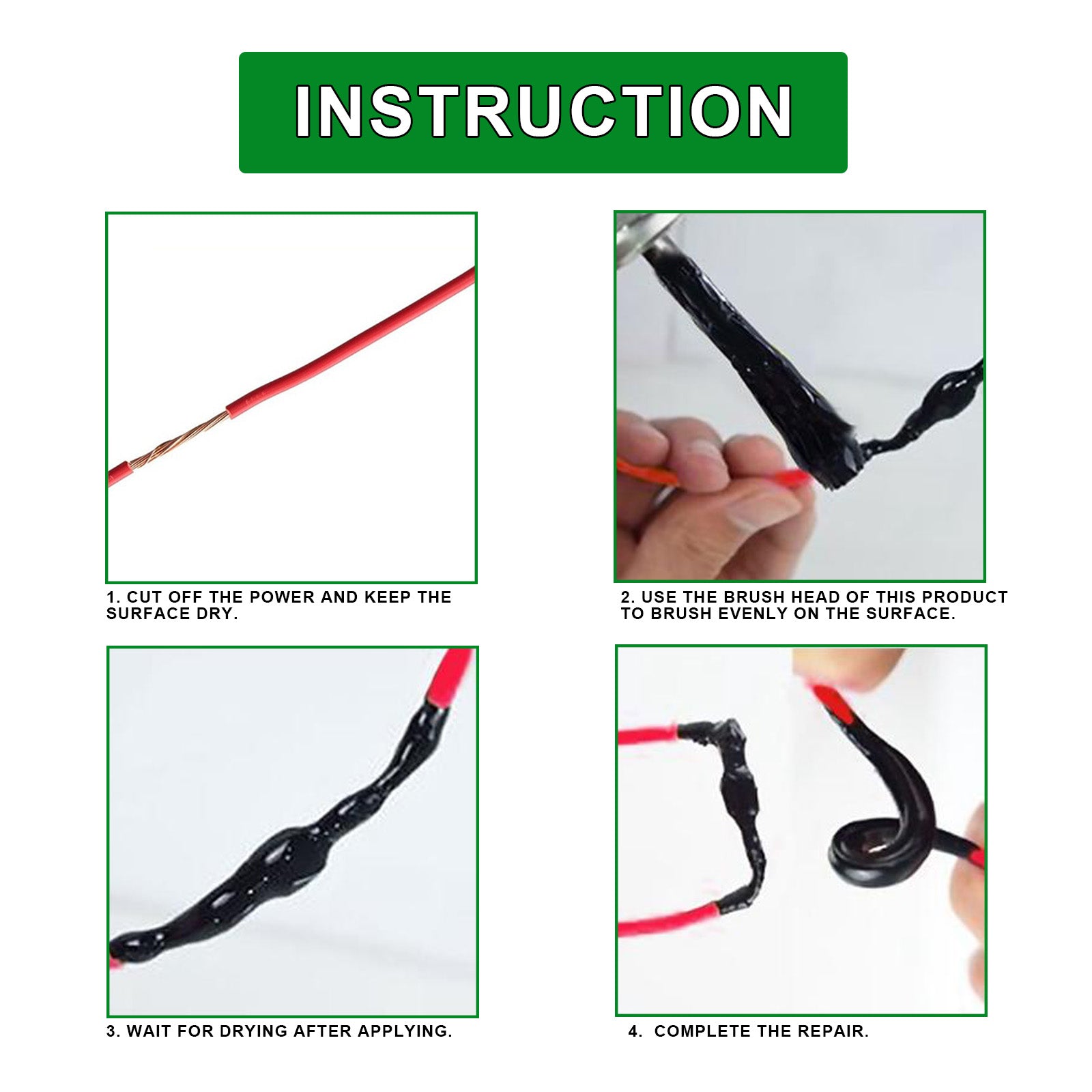 Insulating Adhesive Heat Insulation, Water Resistance And High Temperature Protection Electrical Joints Are Connected With Liquid Electrical Tape