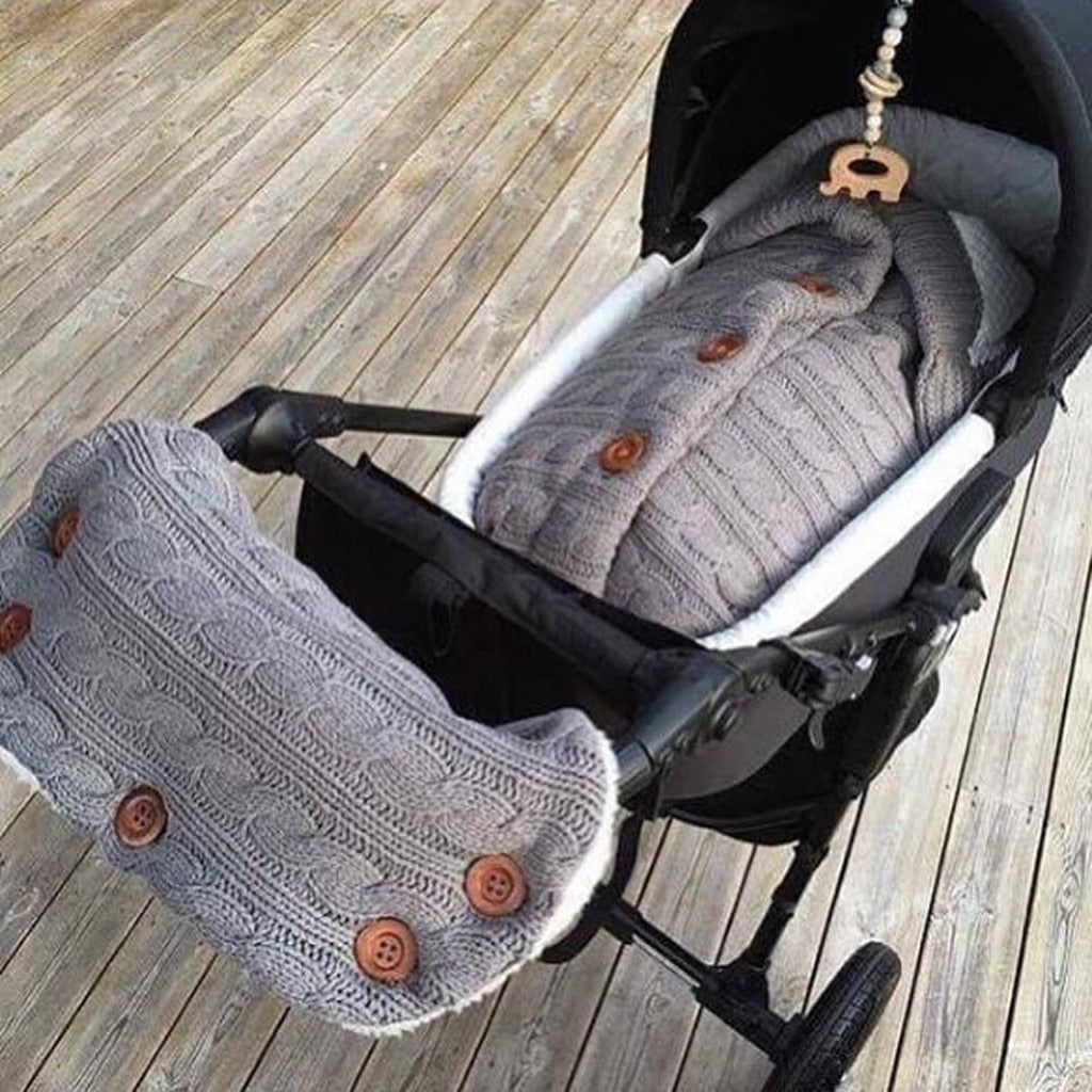 Infant Baby Swaddle Sleeping Bag Cute Soft Sleep Sack Stroller Wrap+Stroller Gloves