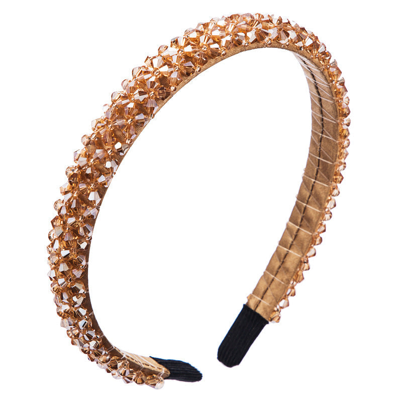 Korean Style Thin Edge Crystal Headband Women&