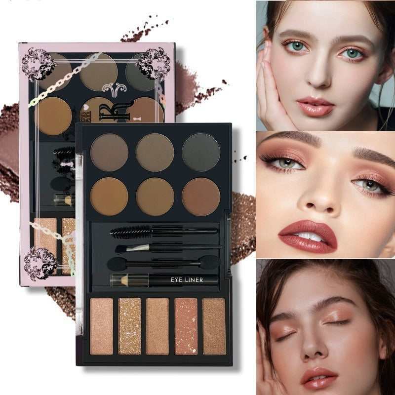 Eyeshadow eyebrow powder eyebrow cream comprehensive tray with tools