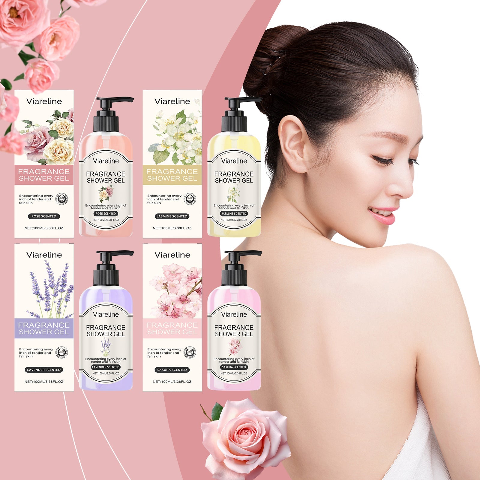 Fragrant Body Wash (Cherry Blossom Scent) Moisturize And Moisturize Skin To Improve Dry Women&