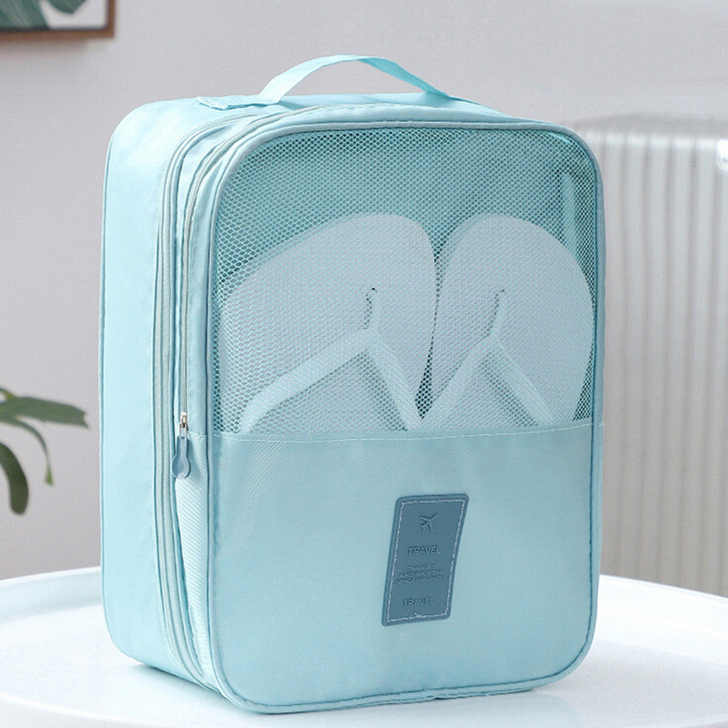 Twill Oxford Cloth Shoes Travel Storage Bags Three-layer Waterproof Shoe Bag