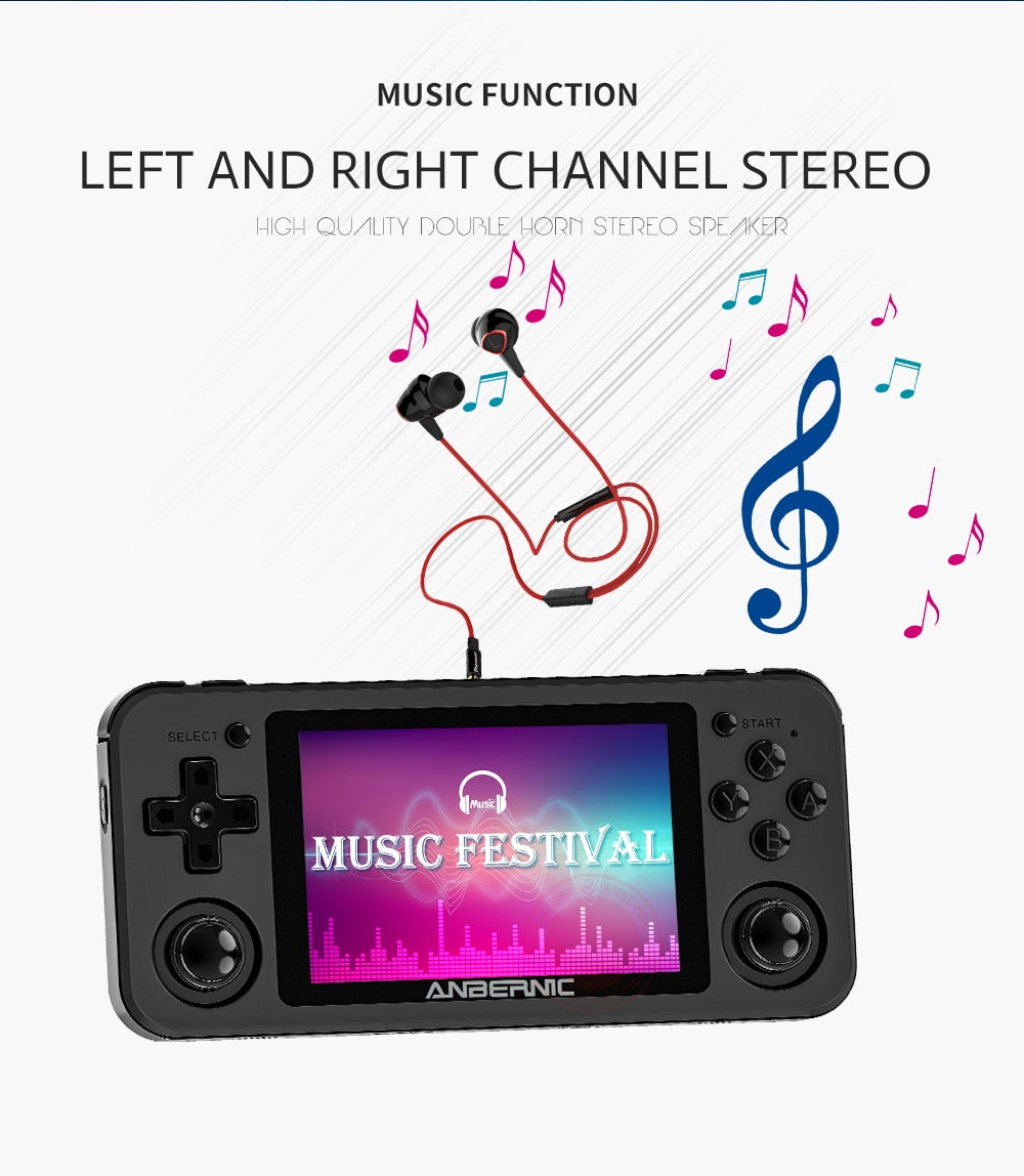 RG351P ANBERNIC Retro Game PS1 RK3326 64G Open Source System 3.5 inch IPS Screen Portable Handheld Game Console RG351gift 2400