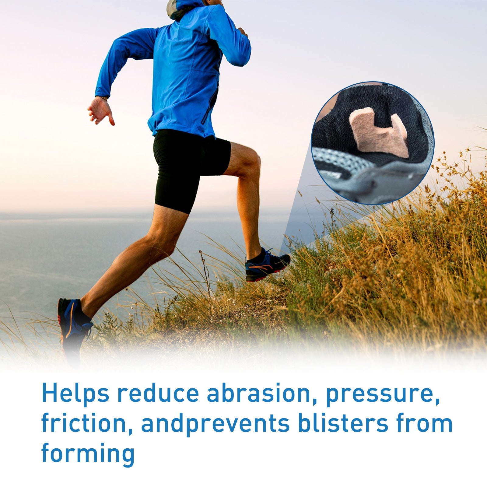 U-shaped Felt Anti Abrasion Pad, Reduces Friction, Relieves Foot Pain And Protects Toes From Skin Damage