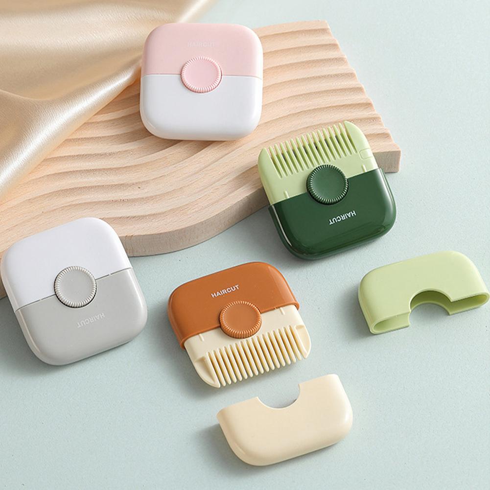 2 In 1 Hair Trimmer Bangs Trimmer Mini Manual Hair Trimmer Comb Hair Razor Comb Cutter Portable Hair Cutting Comb Haircut Tool