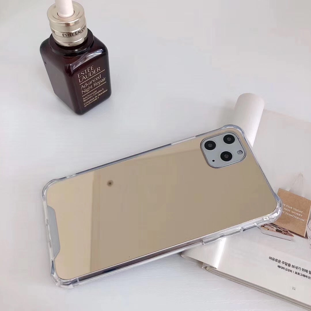 Gasbag Drop Proof Mirror Case for iphone XR XS MAX 13 14 Plus Airbag Soft TPU Phone Cover