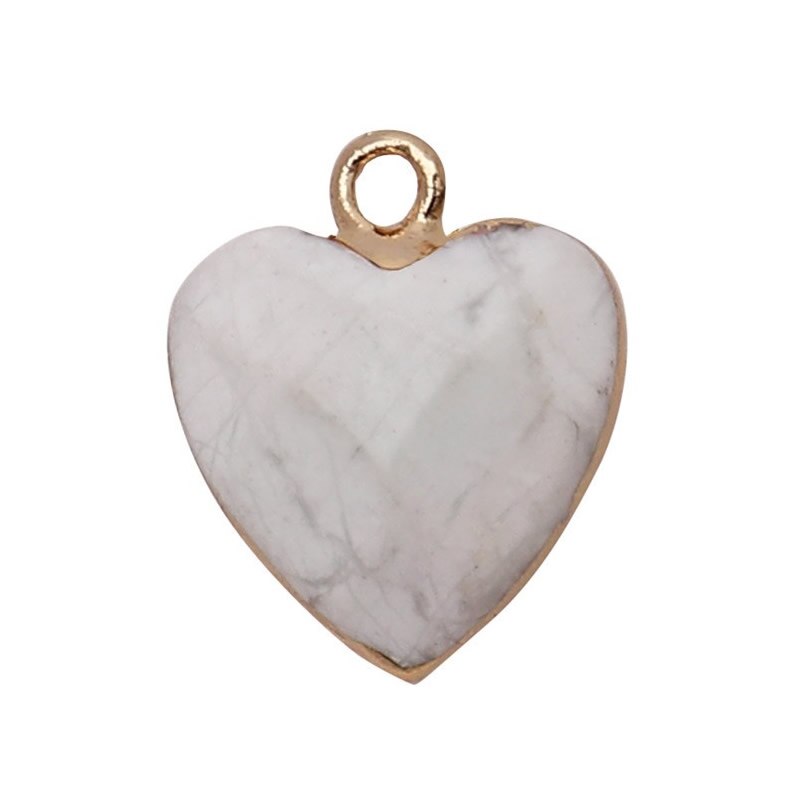 Women Jewelry 12.5mm Small Lovely Heart Pendant Labradorit Aventurine Opal Rose Crystal Quartz Stone Pendant DIY for Necklace