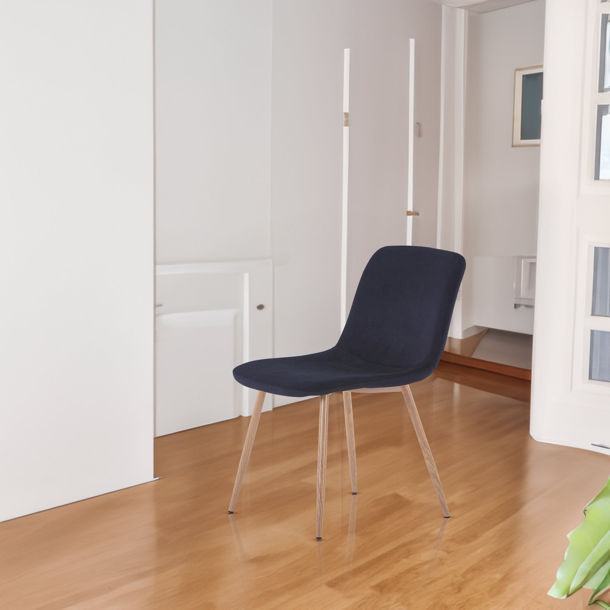 Dining Chair 4PCS(BLACK)Modern style New technology Suitable for restaurants cafes taverns offices
