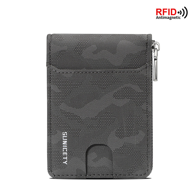 RFID Zipper Large Capacity Certificate Credit Multi Card Man&