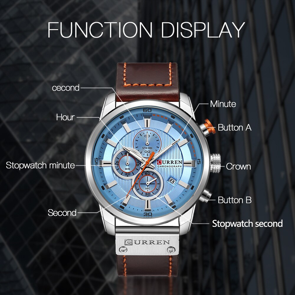 Watch Top Brand Man Watches with Chronograph Sports Waterproof Clock Man Watches Military Luxury Men&