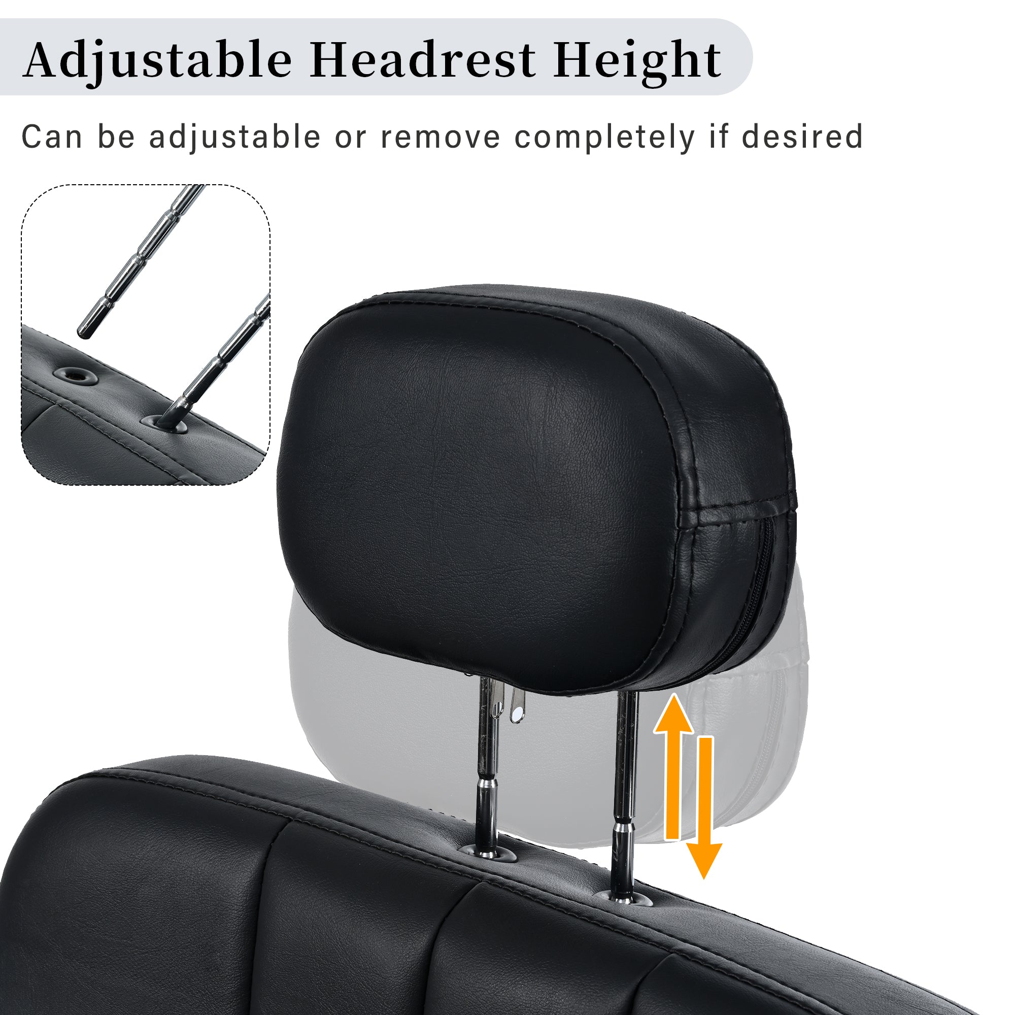 Premium Reclining barber Chair Salon Chair for Hair Stylist with Heavy Duty Hydraulic Pump, 360° Rotation Black