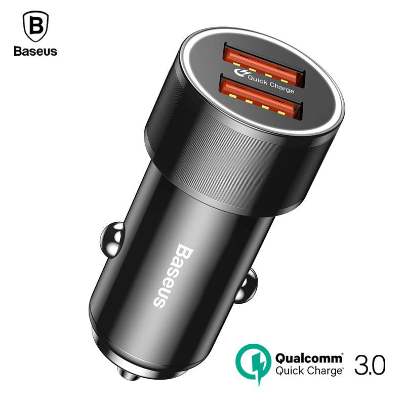 Baseus Dual USB Charge QC 3.0 Car Charger Fast Charging Universal 36W Car USB Charger