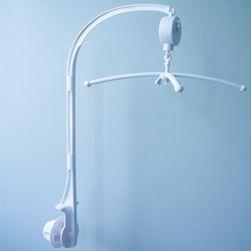 Baby Toy White Rattles Bracket Set Crib Mobile Bed Bell Holder Arm Wind-up Music Box WJ549