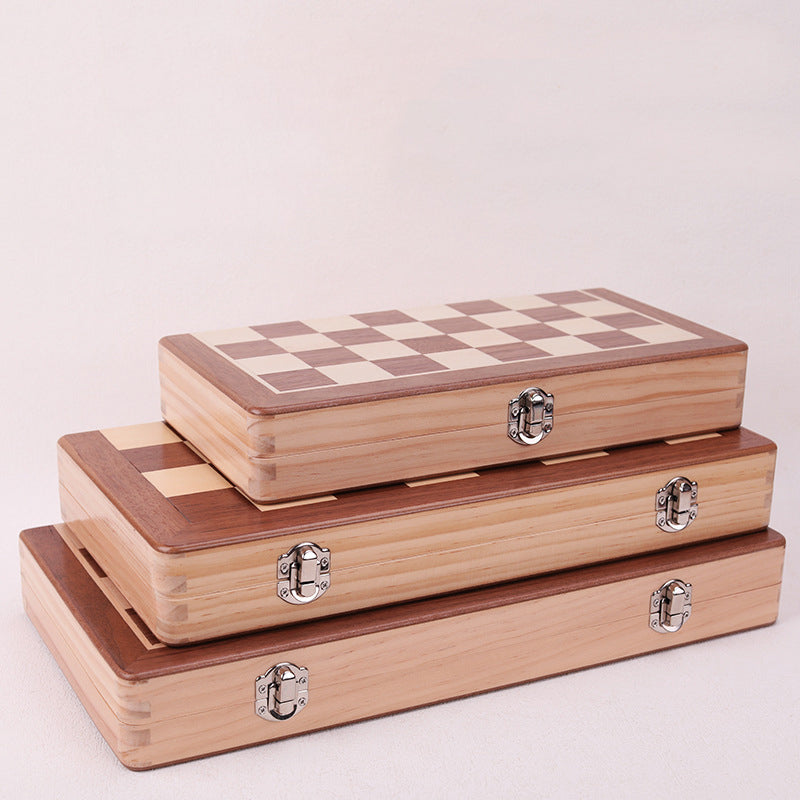 Magnetic Chess Folding Solid Wood Double Queen Set Chessboard Adult Board Game Children&